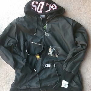 GCDS logo black Street hoodie– made in Italy.